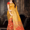 Latest Trendy Heavy Embroidery work with zari pallu Indian Designer Saree